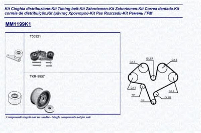 MAGNETI MARELLI 341311991101 -  Комплект ремня ГРМ
